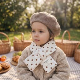 MILANCEL Children's Scarf 2-8T Striped Grid Warm Winter Kids Scarf 3 Colors Korean Version Girls Neckerchief