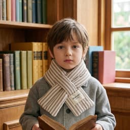MILANCEL Children's Scarf 2-8T Striped Grid Warm Winter Kids Scarf 3 Colors Korean Version Girls Neckerchief