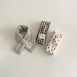 MILANCEL Children's Scarf 2-8T Striped Grid Warm Winter Kids Scarf 3 Colors Korean Version Girls Neckerchief