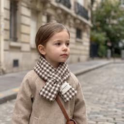 MILANCEL Children's Scarf 2-8T Striped Grid Warm Winter Kids Scarf 3 Colors Korean Version Girls Neckerchief