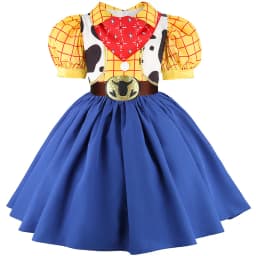 2026 Movie Cosplay Costume Kids Western Cowgirl Outfit Puff Sleeve 2-8Y Halloween Woody Dress Jessie Toy Party Role Play Apparel