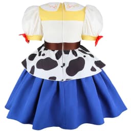 2026 Movie Cosplay Costume Kids Western Cowgirl Outfit Puff Sleeve 2-8Y Halloween Woody Dress Jessie Toy Party Role Play Apparel