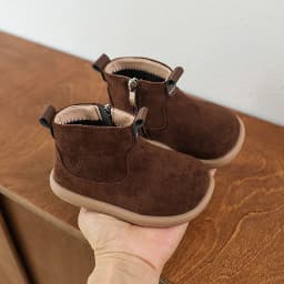 Baby Boys Girls Boots Autumn Winter Children Casual Shoes Outdoor Anti-slip Infant Shoes Oxford Suede Plush Kids Ankle Boots