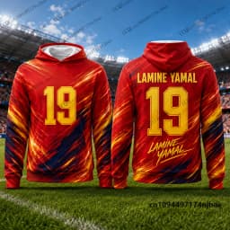 Autumn New Special Yamal #19 Print Hoodies For Men Long Sleeve Sportswear Children Football Pullover Sports Kids/Adult Tops