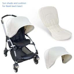 Baby Stroller Sun Shade Awning Canopy And Seat Cushion For Bugaboo Bee6 Bee5 Bee3 UV Proof Pram Cover Baby Stroller Accessories
