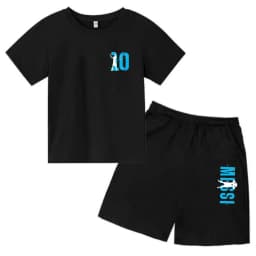 Summer Children‘s Set Brand Messi Print Short Sleeve T-shirt + Shorts 2pcs Set Sportsuit Casual Fashion Kid Boy Girl Fan Clothes