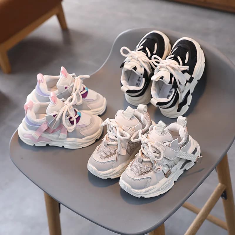 Spring Autumn Kids Sneakers Boys Girls Sport Shoes Fashion Mesh Breathable Kids Casual Shoes Toddler Boys Girls Running Sneakers