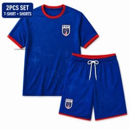 2026 Cape Verde Kids Football Jersey Set Boys Girls Fan Short Sleeve T-Shirt Shorts 2 Piece Sports Training Summer Uniform