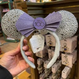 Original Disney Mickey Ears Headband Shanghai Disneyland Minnie Leather Headband Hairband Sequin Bow Party Hair Accessories