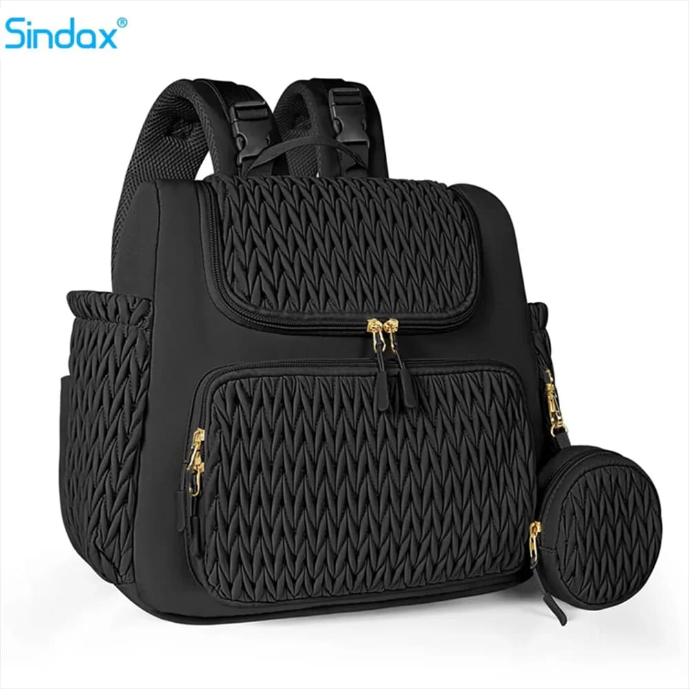 Mommy Diaper Bag Baby Stroller Organizer Backpack Large Capacity Outdoor Travel Maternity Bag With Insulated Pocket Changing Pad