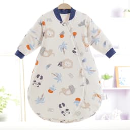 2.5Tog Spring and Autumn Thin Baby Sleeping Bag U-Shaped Cartoon Pure Cotton Kidsren's Sleeping Bag Anti-Kick Quilt 0-3Y Baby Sleeping Bag