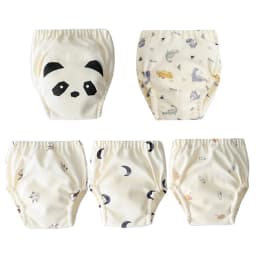 8/5pcs Baby Cotton Training Pants Panties Waterproof Cloth Diapers Reusable Toolder Nappies Diaper Baby Changing Nappy Underwear