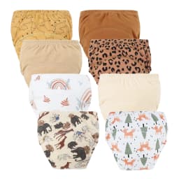 8/5pcs Baby Cotton Training Pants Panties Waterproof Cloth Diapers Reusable Toolder Nappies Diaper Baby Changing Nappy Underwear