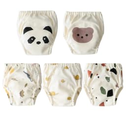 8/5pcs Baby Cotton Training Pants Panties Waterproof Cloth Diapers Reusable Toolder Nappies Diaper Baby Changing Nappy Underwear