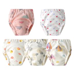8/5pcs Baby Cotton Training Pants Panties Waterproof Cloth Diapers Reusable Toolder Nappies Diaper Baby Changing Nappy Underwear