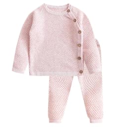 2PCS Autumn Winter Baby Boys Girls Solid Color Clothing Newborn Baby Casual Clothes Suit Infant Long Sleeve Top+Pants Pajamas