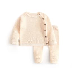 2PCS Autumn Winter Baby Boys Girls Solid Color Clothing Newborn Baby Casual Clothes Suit Infant Long Sleeve Top+Pants Pajamas