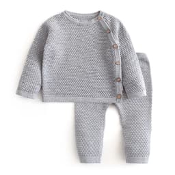 2PCS Autumn Winter Baby Boys Girls Solid Color Clothing Newborn Baby Casual Clothes Suit Infant Long Sleeve Top+Pants Pajamas