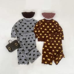MILANCEL New Spring Children's Knitted Set 9M-6T Cute Love Girls Sweater +Pants Sweet Versatile Kids Clothes Baby Outfit 2PCS