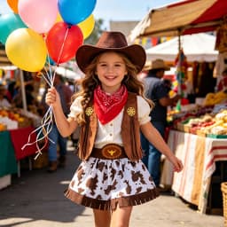 Little Girls Western Cowgirl Dress‑Up Outfit Fringe Cow Print Skirt Kids Costume Set for Carnival Theme Party