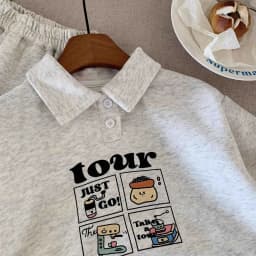 Children Clothing Sets Spring Autumn Baby Boy Girls Sport Suits Cartoon Polo Sweatshirt+Pants 2PCS Kids Clothes Casual Tracksuit