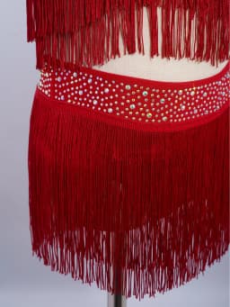 6-16Y Girls Latin Jazz Dance Cha-Cha Rumba Samba Tango Salsa Performance Dress Shiny Rhinestones Cutout Tassel Leotard Dresses
