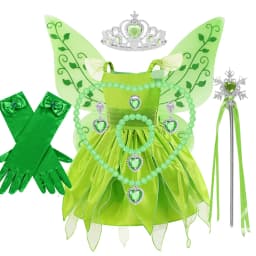 Girls Fairy Costume Dress Halloween Costumes Green Fancy Summer Dresses Princess Cosplay Carnival Party 3 4 5 6 7 8 Years