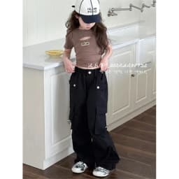 ZOETOPKID Girls Pants Spring Kids Hip Hop Pants Summer Children's Streetwear Casual Trousers Autumn Teen Large Size Sweatpants