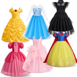 Girls Princess Dress Kids Cosplay Costume Fancy Tulle Ball Gown Children Halloween Birthday Party Role Play Disguise Book Week