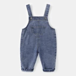 Spring Autumn Denim Children's Overalls 0-5Y Solid Cowboy Kid's Pants Boys Girls Clothing Strap Dungarees Kids Trousers