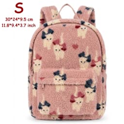 2026 KS Children Lamb Fleece Backpack Kid Outdoor Primary Schoolbag Baby Kindergarten Bags Boys Girls Gift Travel Bag Mommy Bags