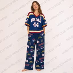 2026 Off Campus Briar University Couples Pajama Set Graham 44 Di Laurentis 66 Jersey Pants Homewear Adult Kids