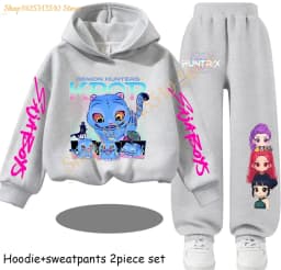 Huntrx Mira Rumi Zoey Kawaii Pullover Sweatshirt Anime Trucksuit Cartoon Girls Boy Kids Clothes Unisex Sets Children Hoodies