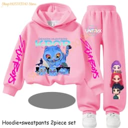 Huntrx Mira Rumi Zoey Kawaii Pullover Sweatshirt Anime Trucksuit Cartoon Girls Boy Kids Clothes Unisex Sets Children Hoodies