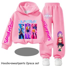 Huntrx Mira Rumi Zoey Kawaii Pullover Sweatshirt Anime Trucksuit Cartoon Girls Boy Kids Clothes Unisex Sets Children Hoodies