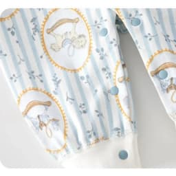 2026 Spring Newborn Baby Jumpsuit Cotton Full Print Romper 0-24M Toddler Girls Boys Collar Detail Soft Sleepwear Onesie