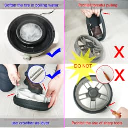 Stroller Tire Each For Jane Muum Pushchair Front Or Back Wheel Tyre Cover PU Tubeless DIY Baby Buggy Replacement Accessories
