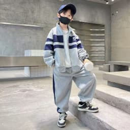 Fashion Boys Clothing Set Spring Autumn Patchwork Zipper Coat Pants 2Pcs For 4-12 Years Kids Tracksuits Teenager Casual Outfits