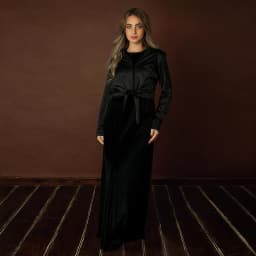 Elegant Maxi Women 3 Pieces Dress for Women and Girls Velour and Satin Top Black Sleeveless Dress for Lady Clothes XS-XXXL