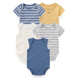Kiddiezoom 5 Pcs/Lot Four Seasons Fashion Cartoon Short Sleeve Baby Boy Girl Bodysuits Soft 100%Cotton NewbornOnesies