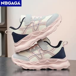 Children’s Black Causal PU Leather Running Shoes Anti-Slip Outdoor Sneakers for Boy and Girl Sport Tennis Size 30-39