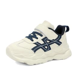 Children’s Black Causal PU Leather Running Shoes Anti-Slip Outdoor Sneakers for Boy and Girl Sport Tennis Size 30-39