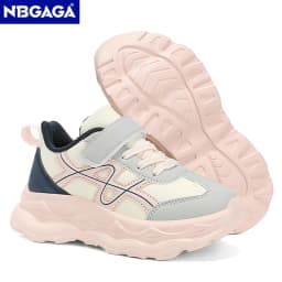 Children’s Black Causal PU Leather Running Shoes Anti-Slip Outdoor Sneakers for Boy and Girl Sport Tennis Size 30-39
