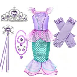 Girls Mermaid Costume Kids Ocean Princess Fancy Dress Summer Dresses Children Carnival Birthday Party Halloween Costumes