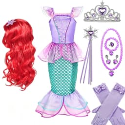Girls Mermaid Costume Kids Ocean Princess Fancy Dress Summer Dresses Children Carnival Birthday Party Halloween Costumes