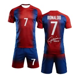 Ronaldo No.7 3D Jerseys for Men and Women Fan Commemorative Short Sleeved Shorts Summer Set Children's Birthday Gift Kids
