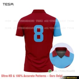 TESM Family Matching Retro Football Polo Shirt Men Soccer Jersey Style Short Sleeve Casual Sports Fan Top