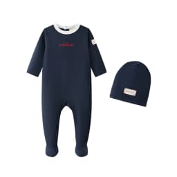 Ali Layette AW26 Embroidered Layette Set Baby Cotton Footed Romper Matching Hat