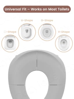 Foldable Travel Potty Seat for Toddler,Portable Non-Slip Baby Toilet Training Seat Fits Most Standard Toilets,3 Colors Available