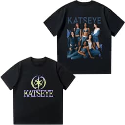 Kpop KATSEYE Kids T-shirt Boys Girls Cotton Tee Summer Short Sleeve Tops Katseye Fans Gift T-shirt Harajuku Children's Clothing